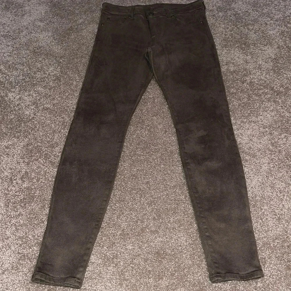 KUT FROM THE KLOTH Mia Toothpick Skinny Velour Brown Jeans - size 10 - GG